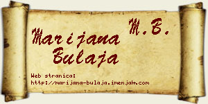 Marijana Bulaja vizit kartica